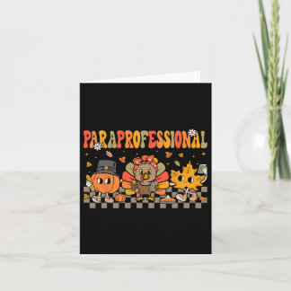 Paraprofessional Fall Crew Parapro Educator Thanks Card