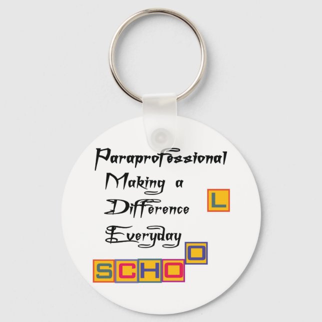 PARAPROFESSIONAL MAKING A DIFFERENCE KEYCHAIN (Front)