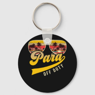 Paraprofessional Para Off Duty Sunglasses Beach Keychain