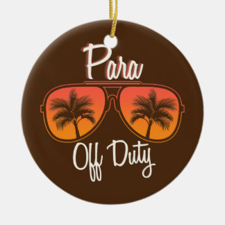 Paraprofessional Para Off Duty Teacher Palm Ceramic Ornament
