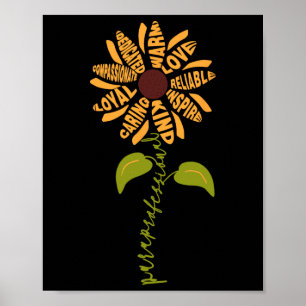 Paraprofessional Para Sunflower Teacher Back To Sc Poster