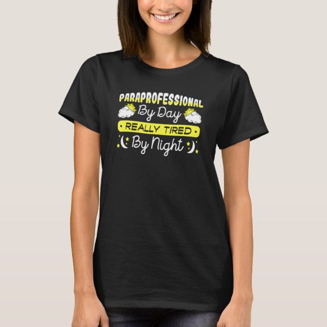 Paraprofessional Paraeducator Para-Pro Teachers Ai T-Shirt (Front)