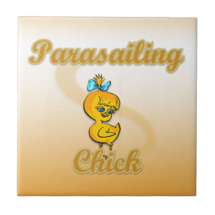 Parasailing Chick Tile