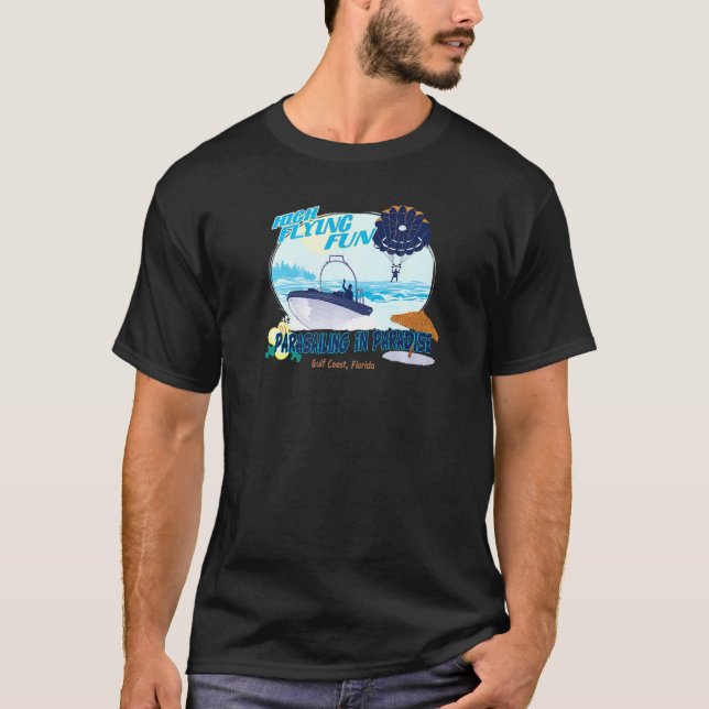 Parasailing High Flying Fun T-Shirt (Front)