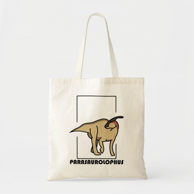 Parasaurolophus dinosaur design fabric bag (Front)
