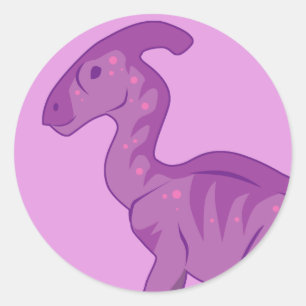 Parasaurolophus (Face) Classic Round Sticker