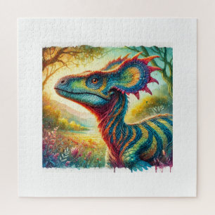 Parasaurolophus in Tranquil Hues 200824AREF106 - W Jigsaw Puzzle