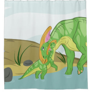 Parasaurolophus Mom and Baby
