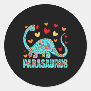 Parasaurus Paraprofessional Paraeducator Dinosaur Classic Round Sticker