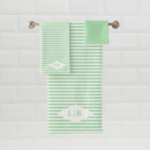 Parasols verts Initiales Serviette de bain ensembl