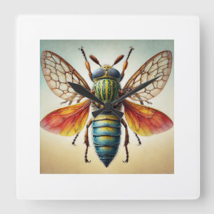 Parastesilea Insect Top View 280824IREF213 - Water Square Wall Clock