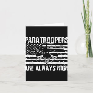 Paratrooper American Flag Us Army Soldier Veterans Card