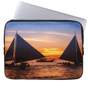 Paraw Sailing At Sunset Phillipines Laptop Sleeve
