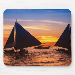 Paraw Sailing At Sunset  Phillipines Mouse Pad