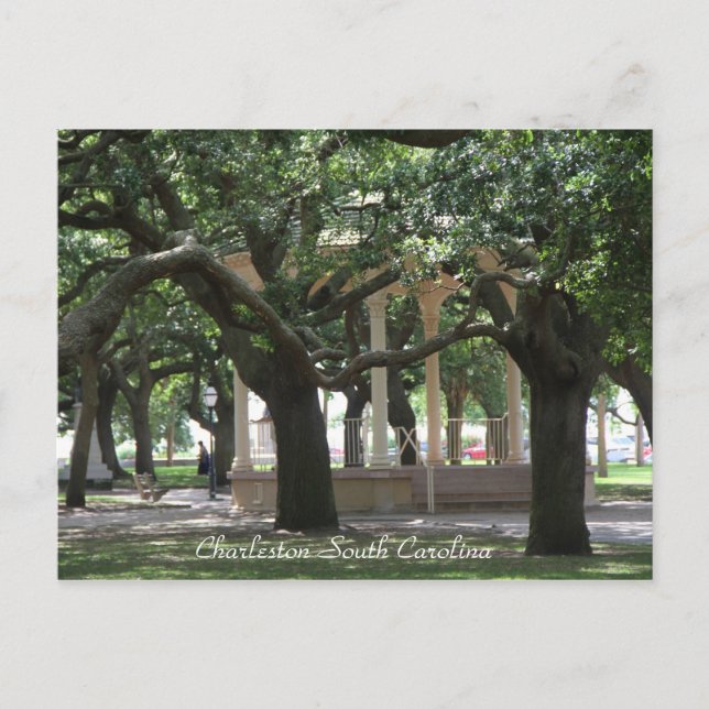 Parc, Charleston Caroline du Sud, Gazebo, Carte po (Devant)