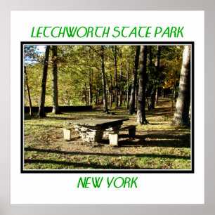 Parc d'état de Letchworth - roche de Tableau de