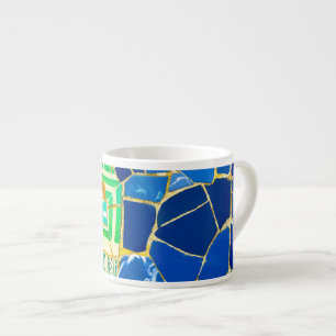 Parc Guell Green Tiles in Barcelona Spain Espresso Cup