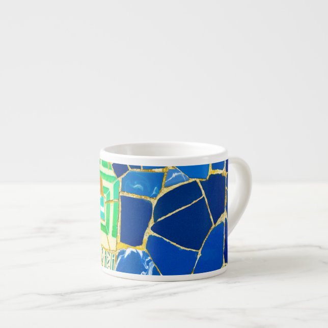Parc Guell Green Tiles in Barcelona Spain Espresso Cup (Front Right)