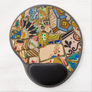 Parc Guell Tiles in Barcelona Spain Gel Mouse Pad