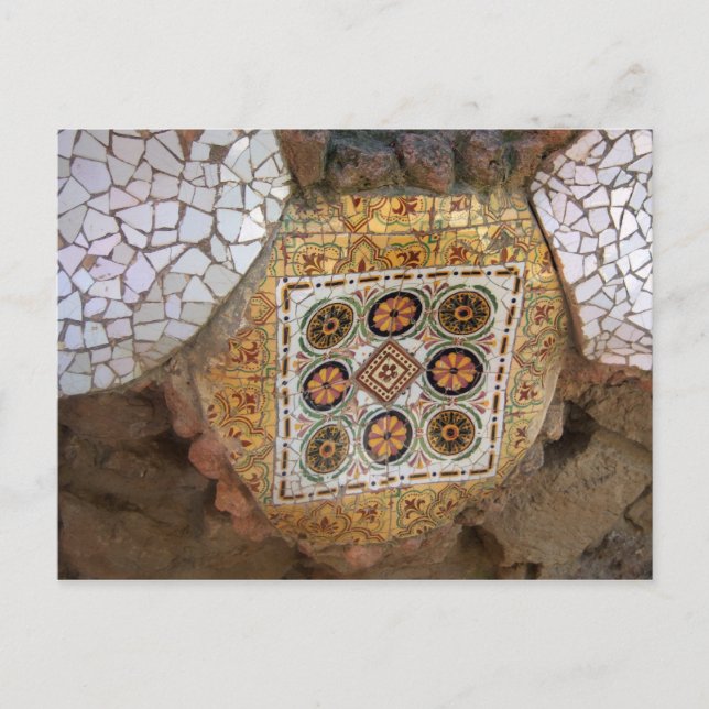 Parc Guell Yellow Mosaic Postcard (Front)