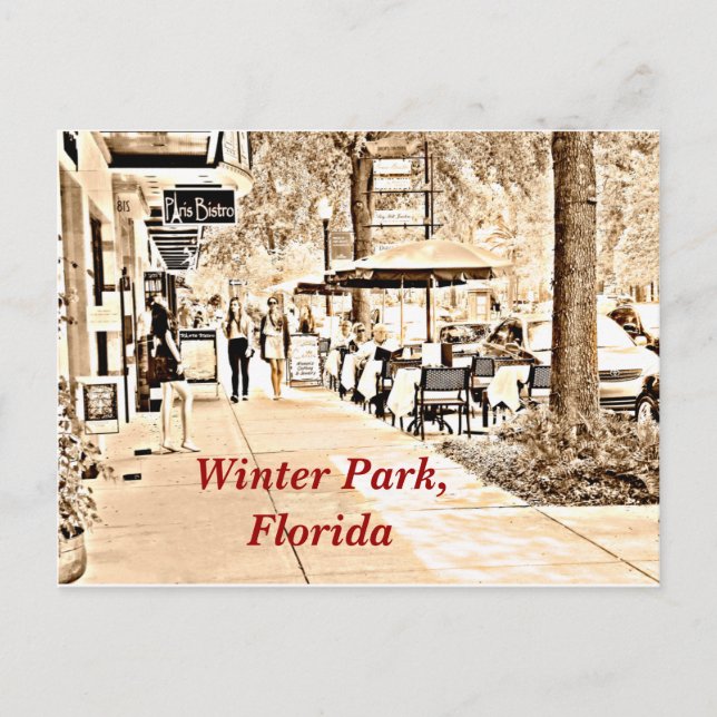 Parc la Floride - carte postale d'hiver (Devant)