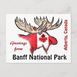 Parc national Banff Alberta Carte postale de wapit