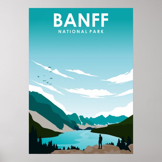 Parc national Banff Canada Affiche touristique (Devant)