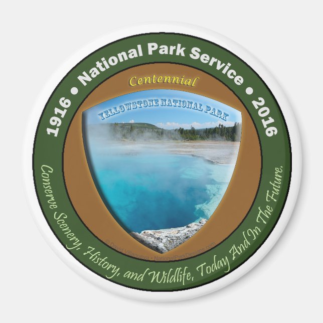 Parc National Centennial Magnet Yellowstone 3 In (Devant)