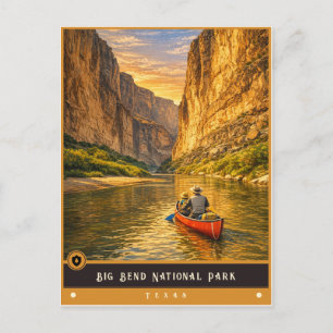 Parc national de Big Bend Texas Carte postale an