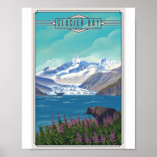 Parc national de Glacier Bay Litho Poster