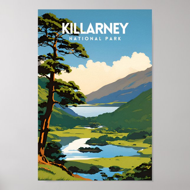 Parc national de Killarney Affiche de voyage tradi (Devant)