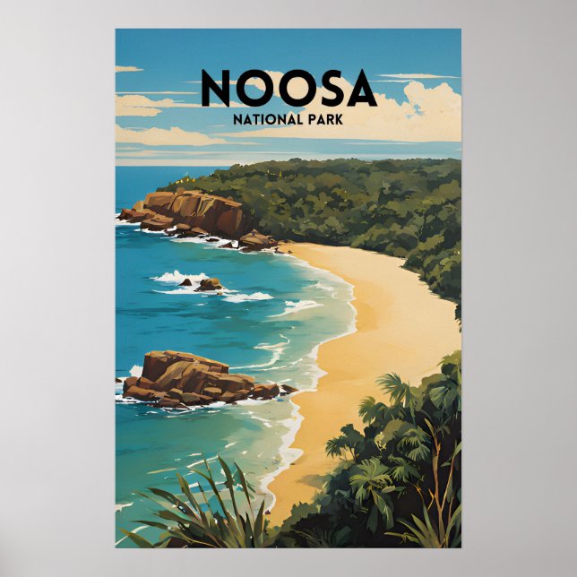 Parc national de Noosa Affiche de voyage tradition (Devant)