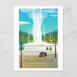 Parc national de Yellowstone, ancienne carte posta
