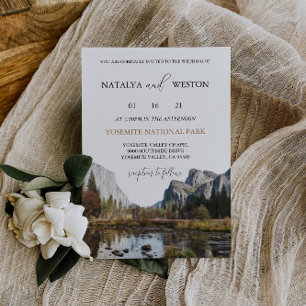 Parc national de Yosemite Faire-part de mariage si