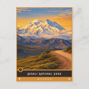 Parc national Denali Carte postale ancienne d'Al