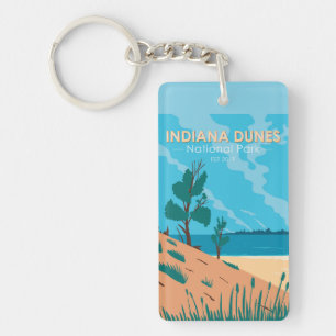 Parc national des dunes d'Indiana Vintage double f