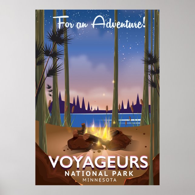 Parc national des Voyageurs Minnesota affiche voya (Devant)