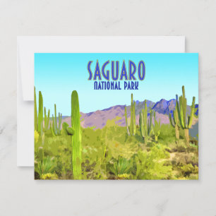 Parc national du Saguaro Carte Plat Arizona Cactus