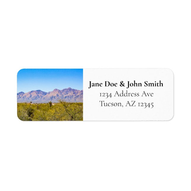 Parc national du Saguaro Retours Adresse Étiquette (Devant)