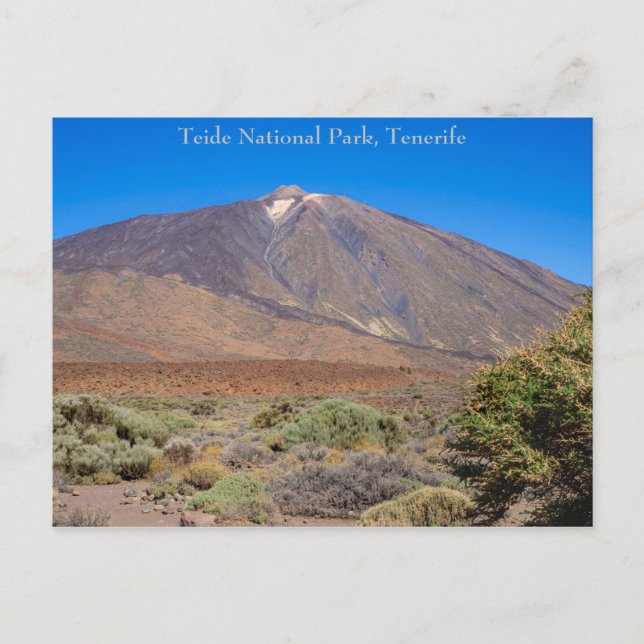 Parc national du Teide, carte postale de Tenerife (Devant)