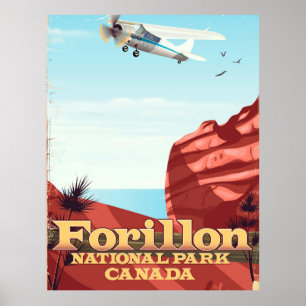 Parc national Forillon, affiche de voyage du Canad