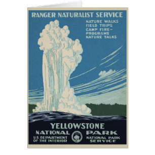 Parc national vintage Yellowstone Vieux fidèles