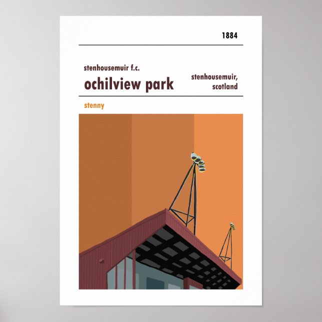 Parc Ochilview, Stencolemuir. Impression du stade. (Devant)