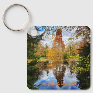 Parc of Waux-Hall in Mons, Belgium travel Keychain