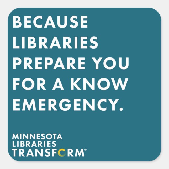 Parce que connaître Sticker Carré Turquoise (Devant)