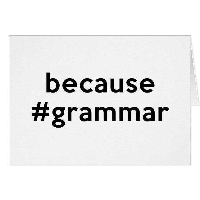 Parce que la grammaire (Devant horizontal)