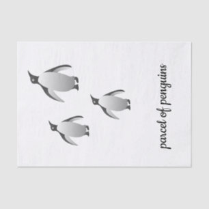 Parcel of Penguins Penguin Black and White Tissue Paper