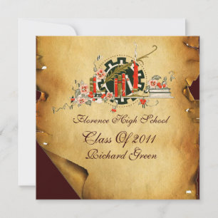 PARCHEMENT DE DIPLÔME Invitations DU MONOGRAMME DE