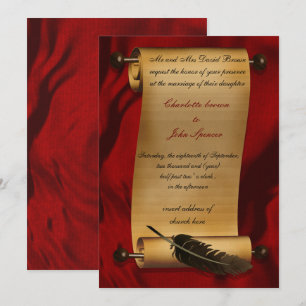 parchemin médiéval invitation vintage