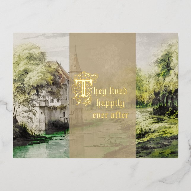 Parchemin Ornemental Fairytale Faire-part de maria (Recto)